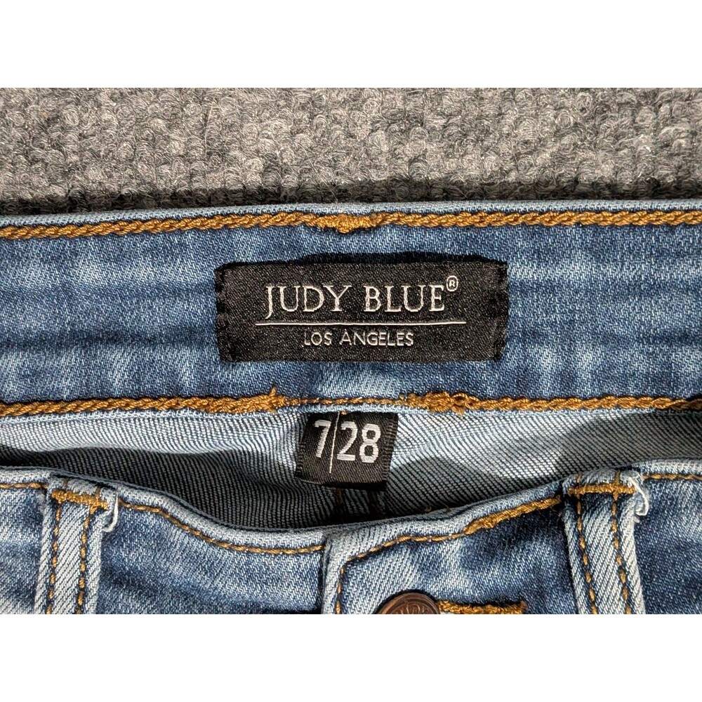Judy Blue Trouser Flare Jeans Womens 7/28 Denim - Picture 3 of 9